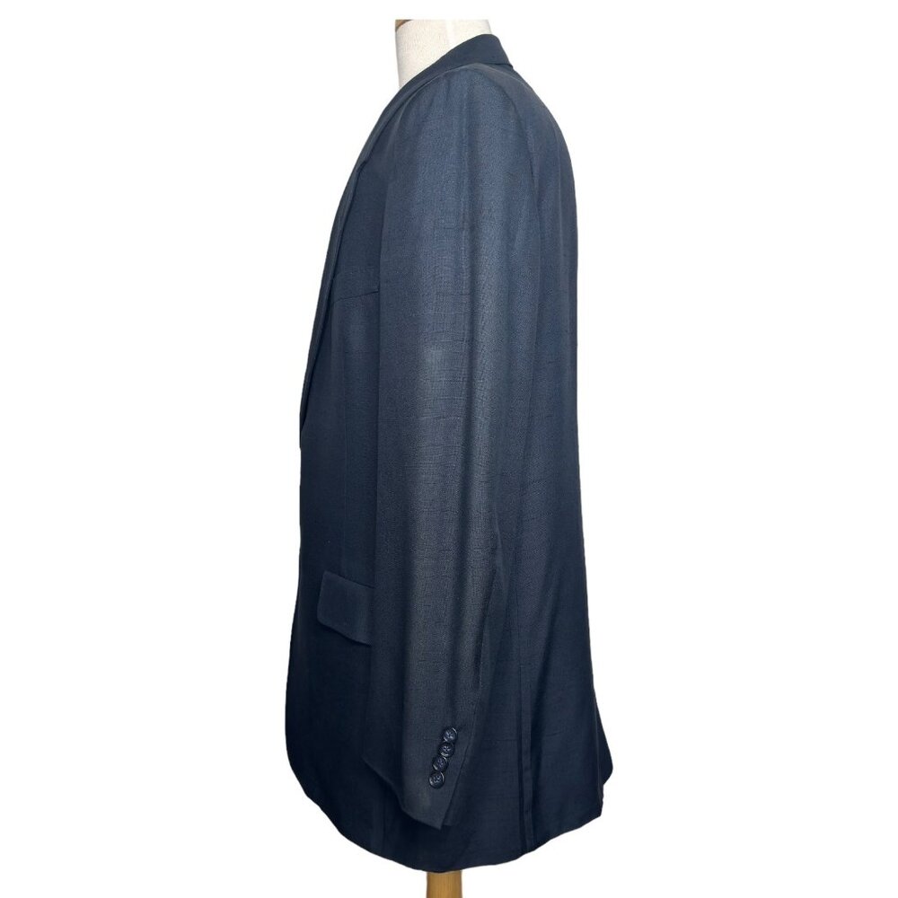 Dior Vintage Men's Blazer Single Breast 100% Silk Navy Blue 44" Chest - Picture 7 of 13